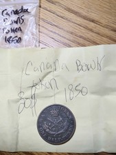 Bank of Upper Canada 1850 One Half Penny Copper Token Circulated