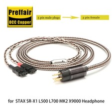 16Core OCC STAX SR-L700MK2 SR-X9000 Headphone Replacement Cable Assembly New