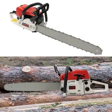 52cc 2 Stroke Gas Powered Chainsaw 22 Inch Handhold Wood Cutter Chain Saw
