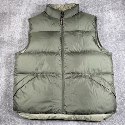 LL Bean Puffer Vest Men s Large Green Goose Down Reversible Outdoor Explore