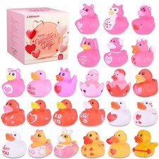 Valentine's Day Rubber Ducks Heart,Baby Showers Bath Pool Toys, Assorted Duck...