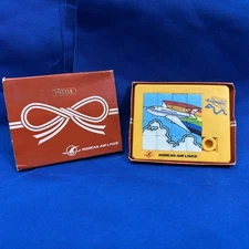 Vintage Korean Air Lines Sliding Tile Puzzle w Box Excellent Unused 1970s