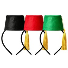 1pc Fez Hat, Turkish Costume Accessory, Fez Hat Headband with Tassel Detail