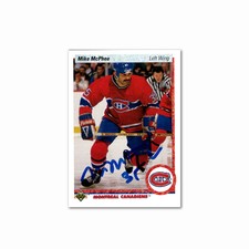 Mike McPhee Autographed Montreal Canadiens 1990 UDA #384 Hockey Card