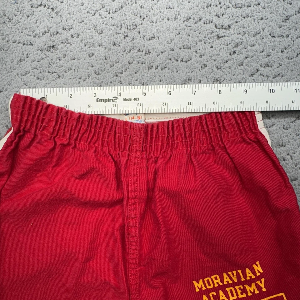 Pantalones Cortos Vintage Champion Juveniles Grandes Rojos Correr Delfines Moravia Academia Años 80 Foto 3 de 4