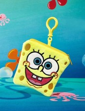 Nuevo Bob Esponja Llavero de Peluche BOLSA CREMALLERA Llavero CARTERA ENCANTO Cartera