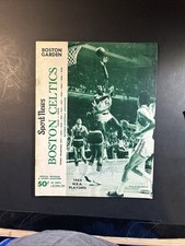 1969 Boston Celtics NBA Playoff Program W/ Original Boston Garden Ticket Stub-LA