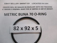 82mm ID x 92mm OD x 5mm thick O-ring. Buna-70. Quan 1.