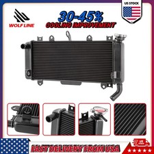 Wolfline Motorcycle Aluminum Radiator For Kawasaki Ninja650 Z650 Er650 2017-2025