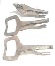 3Pc,Petersen Dewitt  Vise-Grip Locking Pliers 11R X 2, 8R,  Tools Made In USA
