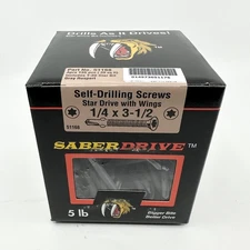 1/4 x 3-1/2" Gray SaberDrive Floorboard Self-Drilling Screws (Approx. 135 pcs.)