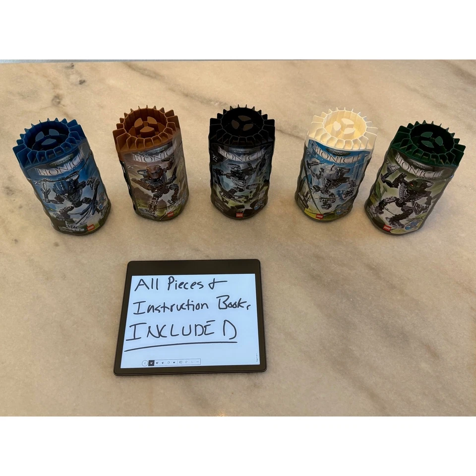 Lego Bionicle: Whenua, Nokama, Onewa, Matau, Nuju (8737-41) Juego de 5 botes Toa Hordika Foto 2 de 2