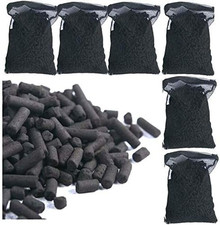 6 Lbs Premium Grade Virgin Activated Carbon Charcoal Pellets in 6 Mesh Bags for