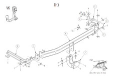 Towtrust Fixed Flange Automotive Towbar For Honda Jazz Hatchback 2008 To 2015