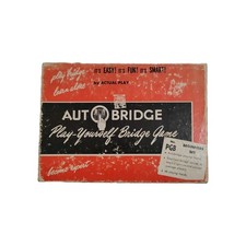 AUTO BRIDGE Play Yourself Bridge Game 1959 VINTAGE Practice Four Handed Bridge