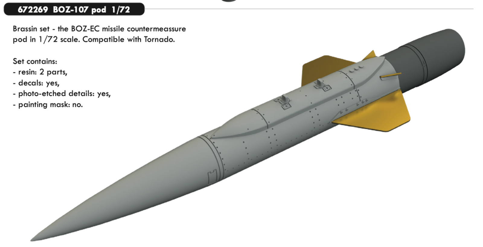 Eduard Brassin 672269 1:72 BOZ-107 pod