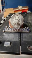 1940 Plymouth Trunk Emblem In Excellent Condition With Mounting Tabs 1940