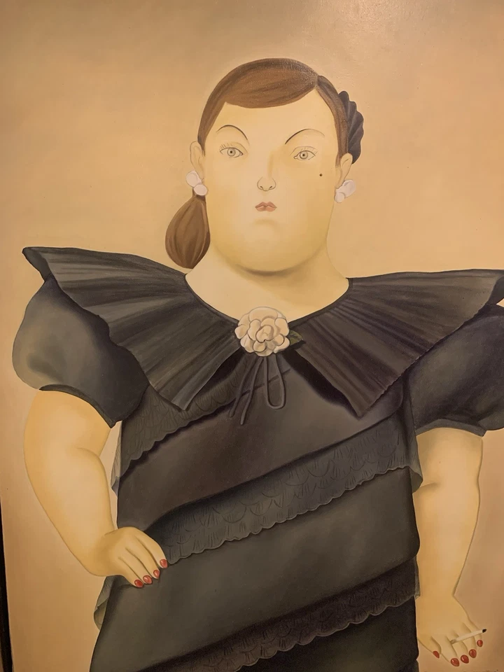 Fernando Botero Mujer Habiier 50x67 y Mujer Meiade 47x64. Óleo sobre lienzo Foto 3 de 4