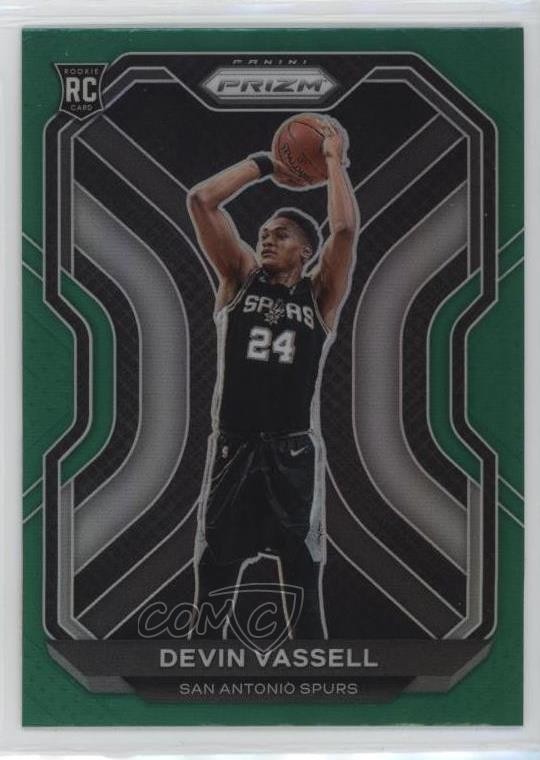 2020-21 Panini Prizm Green Prizm Devin Vassell #252 2r7