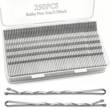 Large Silver Bobby Pins for Women, 250PCS 2.76 Inch Silver Hair Pins Extra Lo...