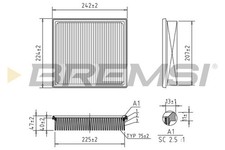 BREMSI Luftfilter für Toyota Yaris P21 PA1 PH1 1.6 GR 4WD Camry _V7_ _VA7_