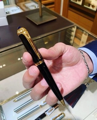 Santos De Black With Gold Trim Ballpoint Pen Rare 2026 VIP Gift,New Boxed