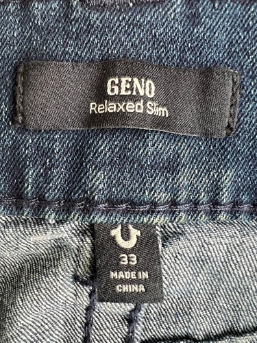 True Religion Geno Flap Big T Mens Jeans Mid-Rise Size 33 Dark Wash Denim - Picture 4 of 16