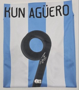 Homme Football Maillot Sergio Aguero #10 Tenues Domicile Bleu 2020/21