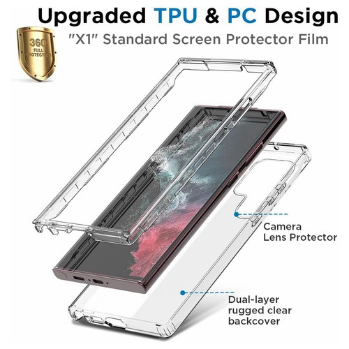 For Samsung Galaxy S25 Ultra S24 Heavy Duty Shockproof Clear Case Mag Safe Cover - Picture 2 of 15