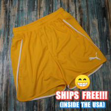 NEW PUMA Youth Size XL Shorts YELLOW Active Soccer Sport Shorts 341