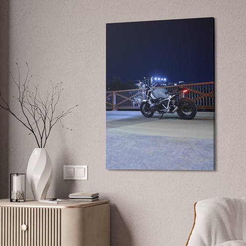 BMW Inspired R Nine T High Resolution Museum Quality Vertical Motorcycle Canvas - Picture 3 of 10