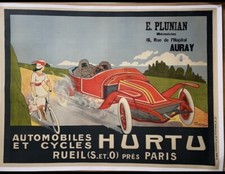 affiche ancienne/affiche Automobile/course/garage/1900