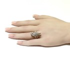 14k yellow gold 1.95ct SI1 VS2 G diamond cluster ring 11.6g estate vintage 8 — photo 9
