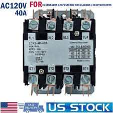 1PC 4-Pole 40 Amp Coil 120V AC Contactor Definite Purpose Relay for C25ENF440A