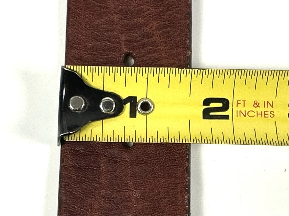 Cinto de quadril feminino LEATHEROCK tamanho XL 38 Concho couro marrom cowgirl ocidental muito bom estado usado - Imagem 3 de 4