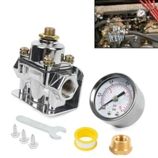Low Fuel Pressure Regulator Gauge Kit Holley Carburetor Carb Quick Fuel 12-804