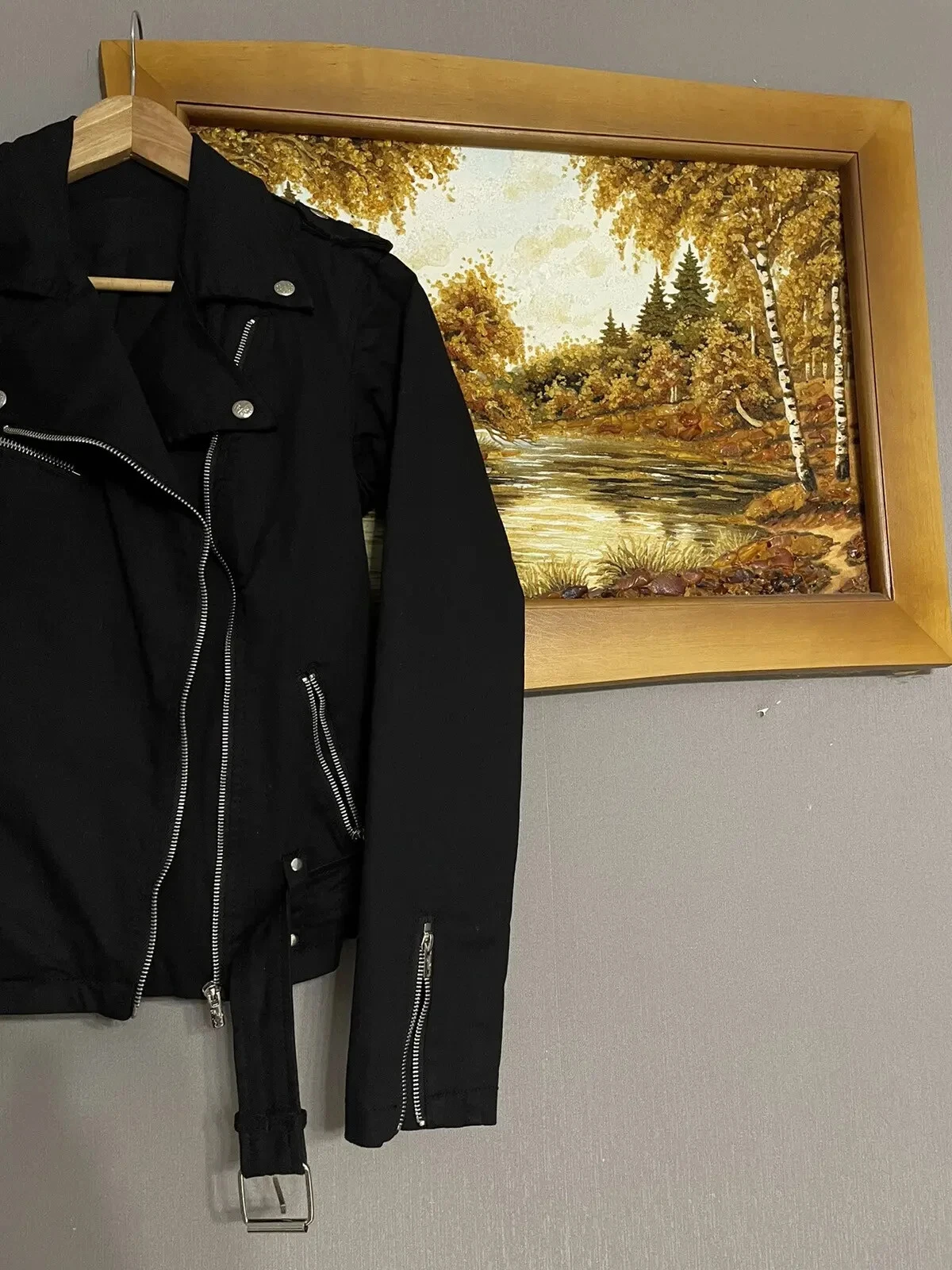 Giacca nera Tripp Nyc cotone biker stile Rick Owens Y2K gotico avant garde