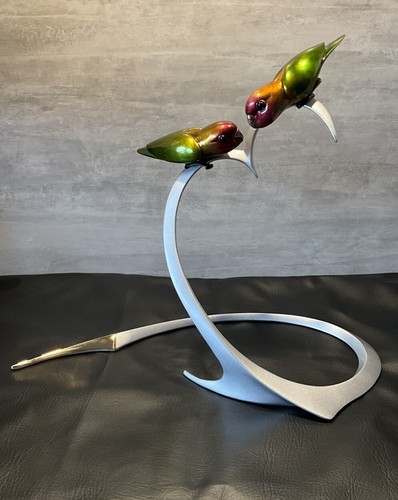 Frogman Tim Cotterill Bronze Valentines Love Birds Sculpture - Picture 2 of 24