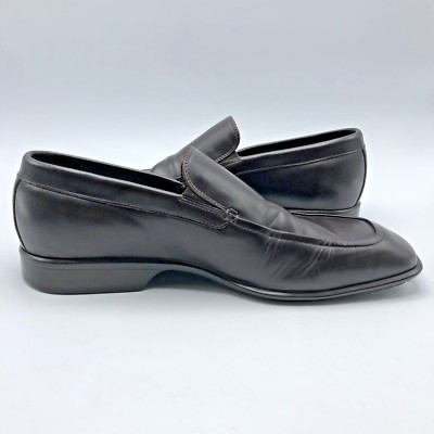 Donald J Pliner Dirk Men Brown Leather Slip On Loafer Shoe  display picture 1