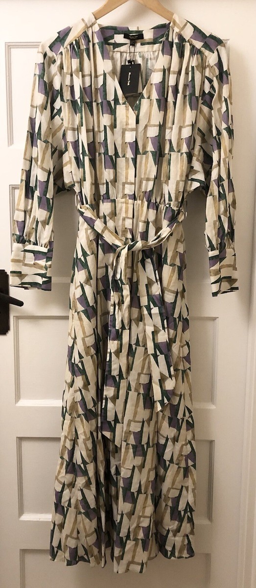 Massimo Dutti Maxi Shirt Dress Linen Blend Special Edition Belted Size UK  10 | eBay UK