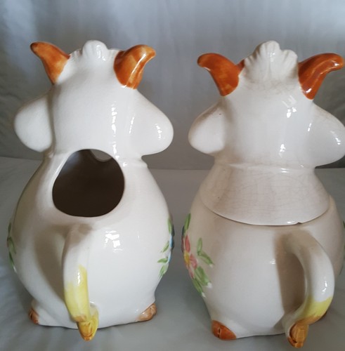 Cow Creamer And Sugar Bowl Set Made in Japan - Picture 7 of 10