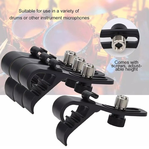 Drum Microphone Clip, 6Pcs Microphone Drum Mount, Drum Rim Mic Clips, Drum Micro - Picture 9 of 14