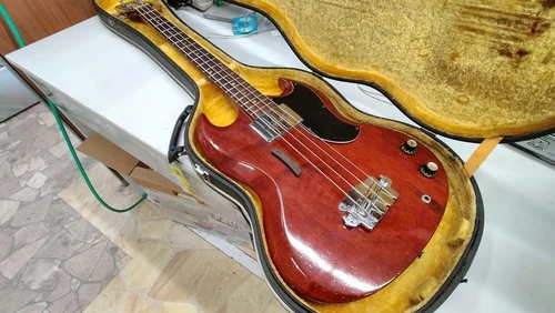 Gibson EB-0 Cherry Made in USA 1970 Vintage Solid Body SG Electric Bass Guitar