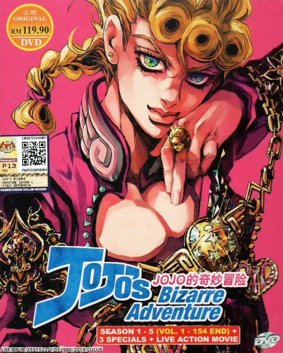 JoJo's Bizarre Adventure DVD (Season 1~5 + Live Movie) with