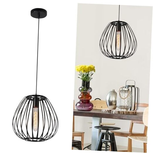 Chandelier,Modern Black Pendant Light Over Kitchen Island, Adjustable Black 1
