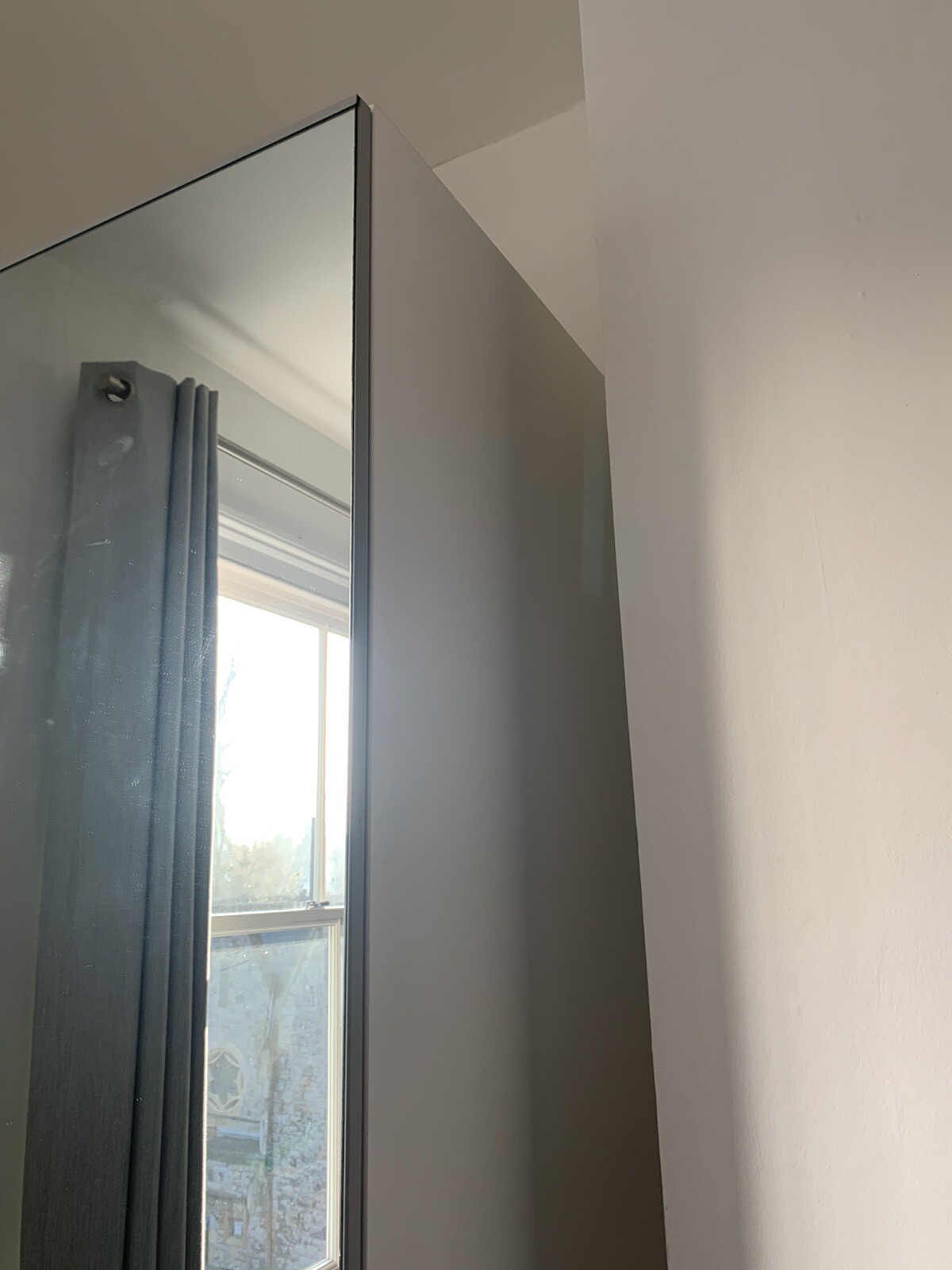 IKEA Pax Double Wardrobe With Vikedal Mirror Doors & Hanging Rail