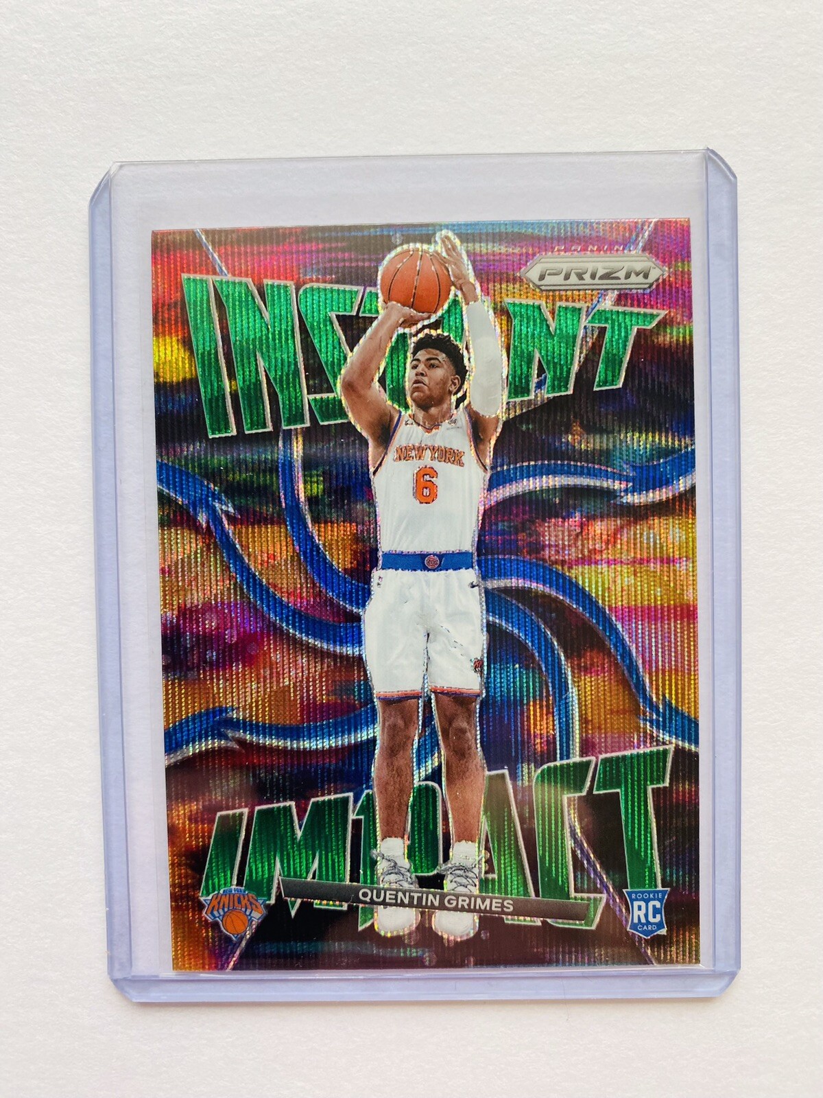 2021-22 Panini Prizm QUENTIN GRIMES Instant Impact GREEN WAVE PRIZM RC Rookie