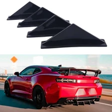 Rear Bumper Diffuser Shark Fin Spoiler Lip Splitter Glossy FIT For Toyota
