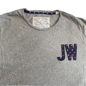 Jack Wills Grey Navy Blue T-shirt Top 