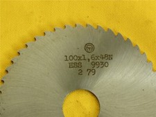 DDR Metall Kreiss&auml;geblatt "T" HSS - 100 x 1,6 x 48 N - Auf &Oslash; 22 Scheibenfr&auml;ser